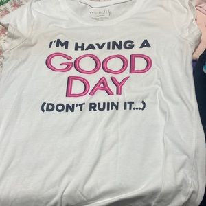 10 tops, 1 black dress and 1 short all 12 pieces only for $160, All size L, XL